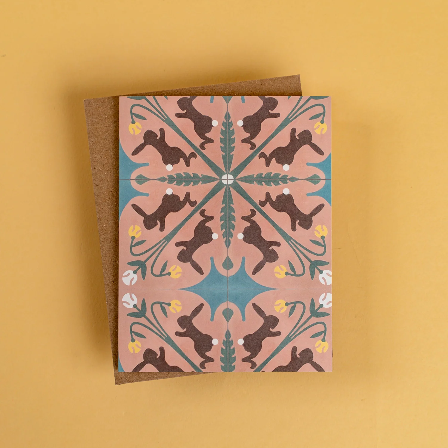 Adam Trest Stationery | Rabbits Tile Card