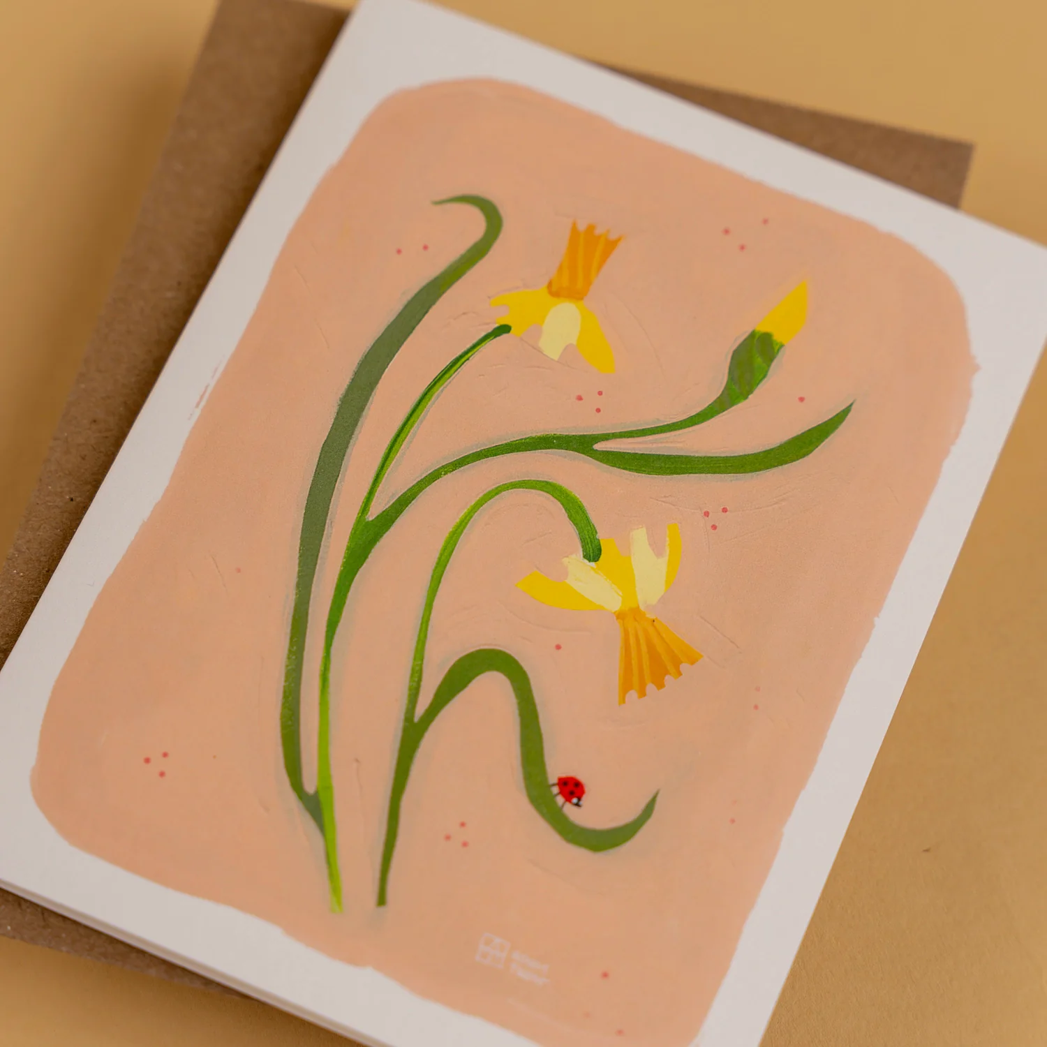 Adam Trest Stationery | Jonquils in Pink Card
