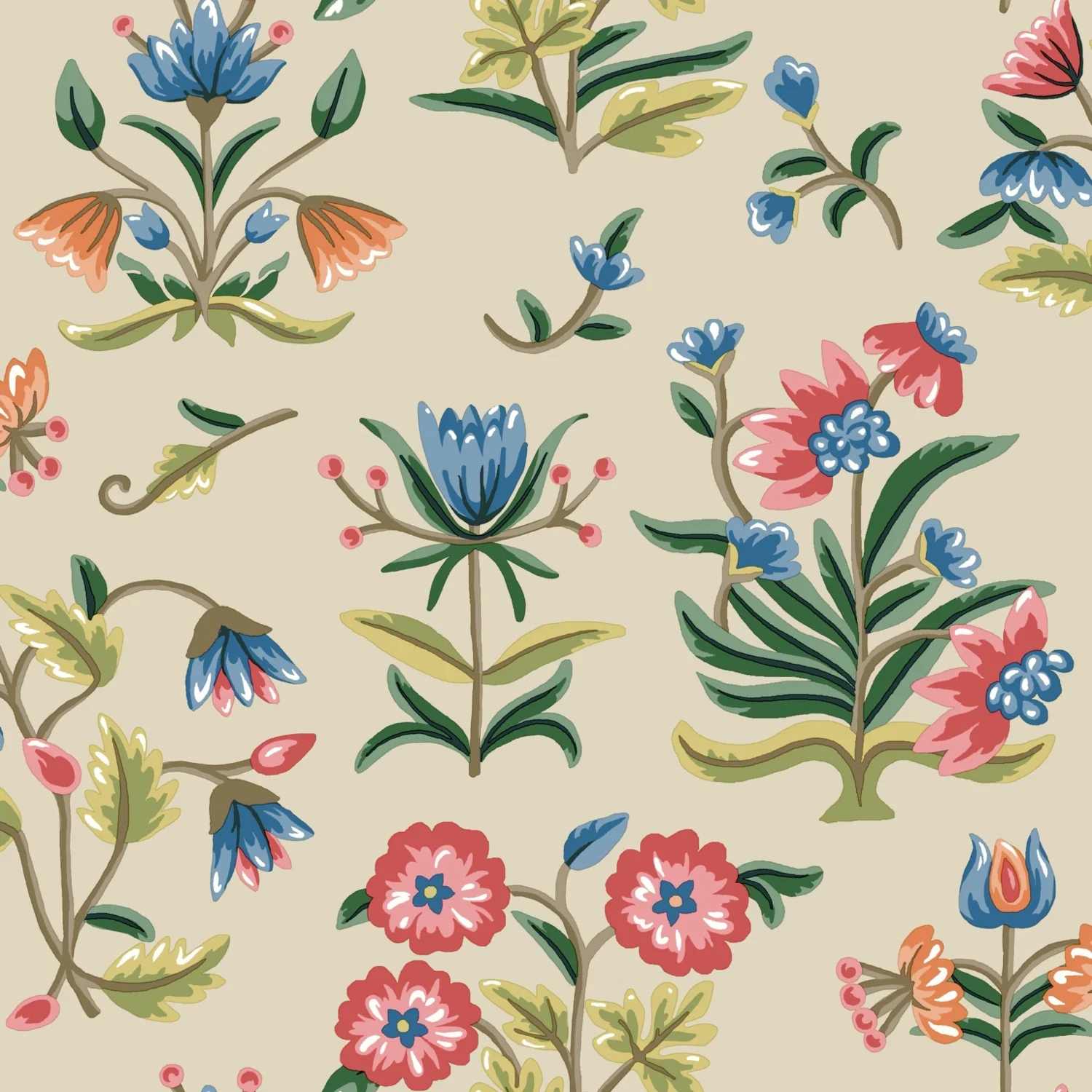Heirloom Floral Premium Peel + Stick Wallpaper Roll