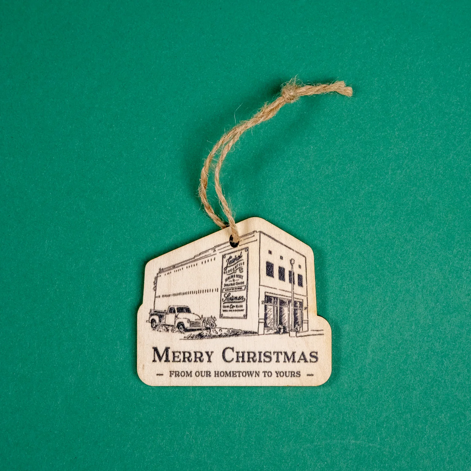Hometown Christmas Wooden Ornament