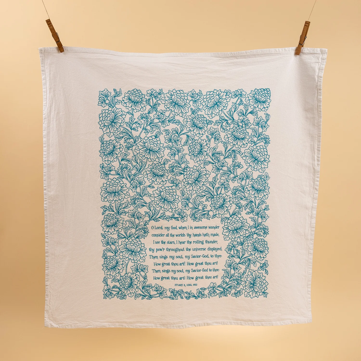How Great Thou Art Hymn Tea Towel