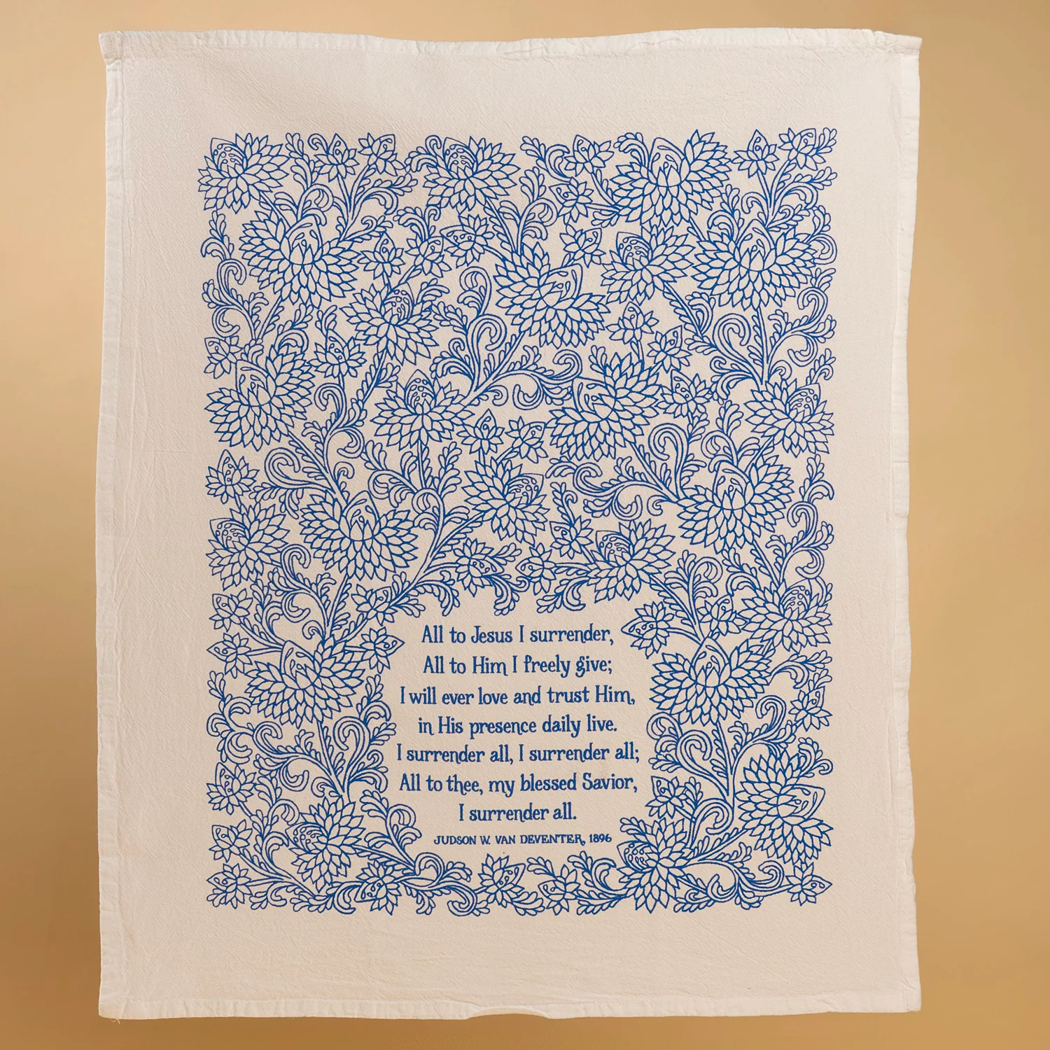 I Surrender All Hymn Tea Towel