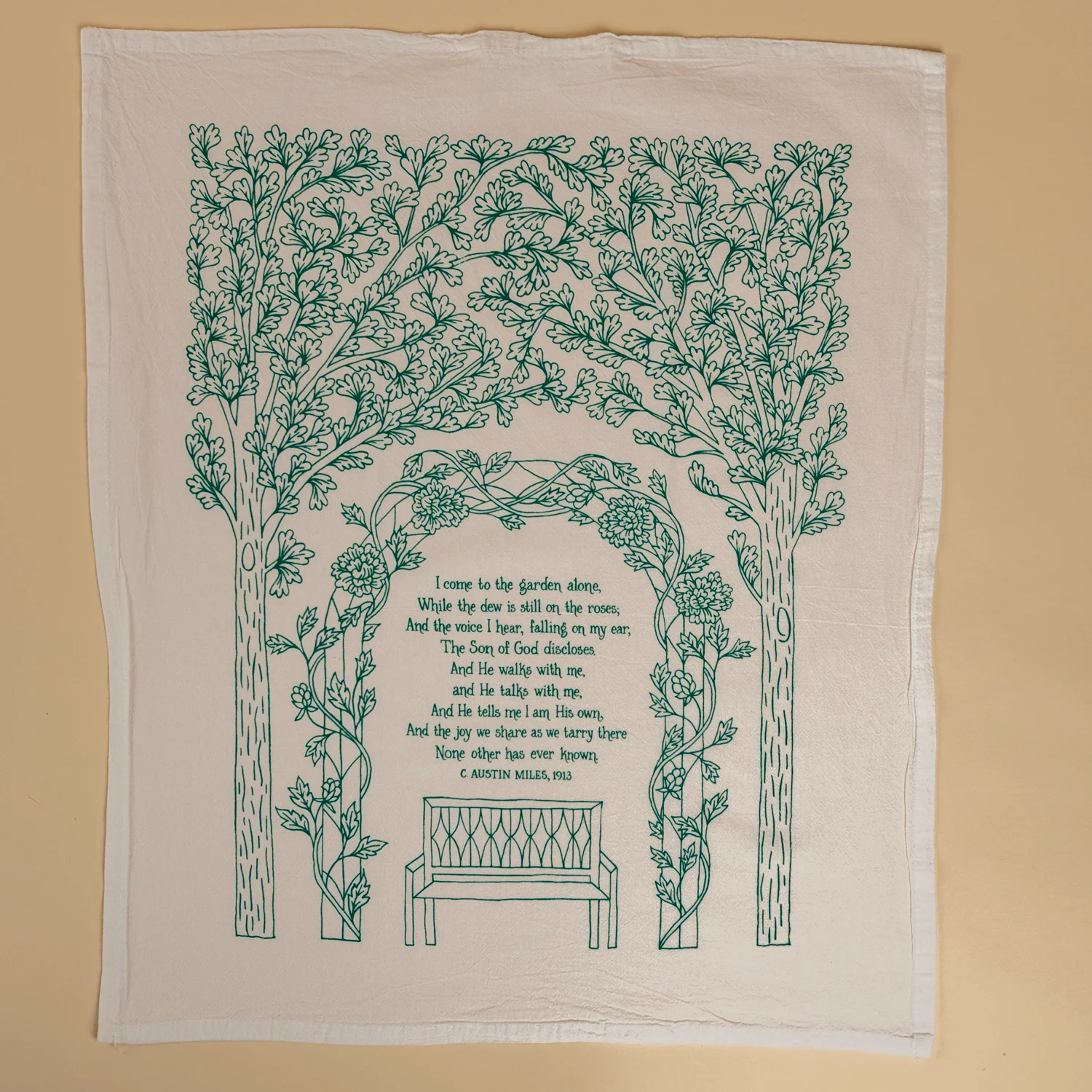 In the Garden Hymn Tea Towel