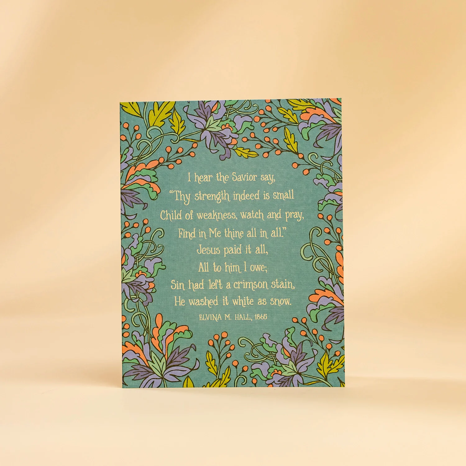 Jesus Paid It All Hymn Greeting Card