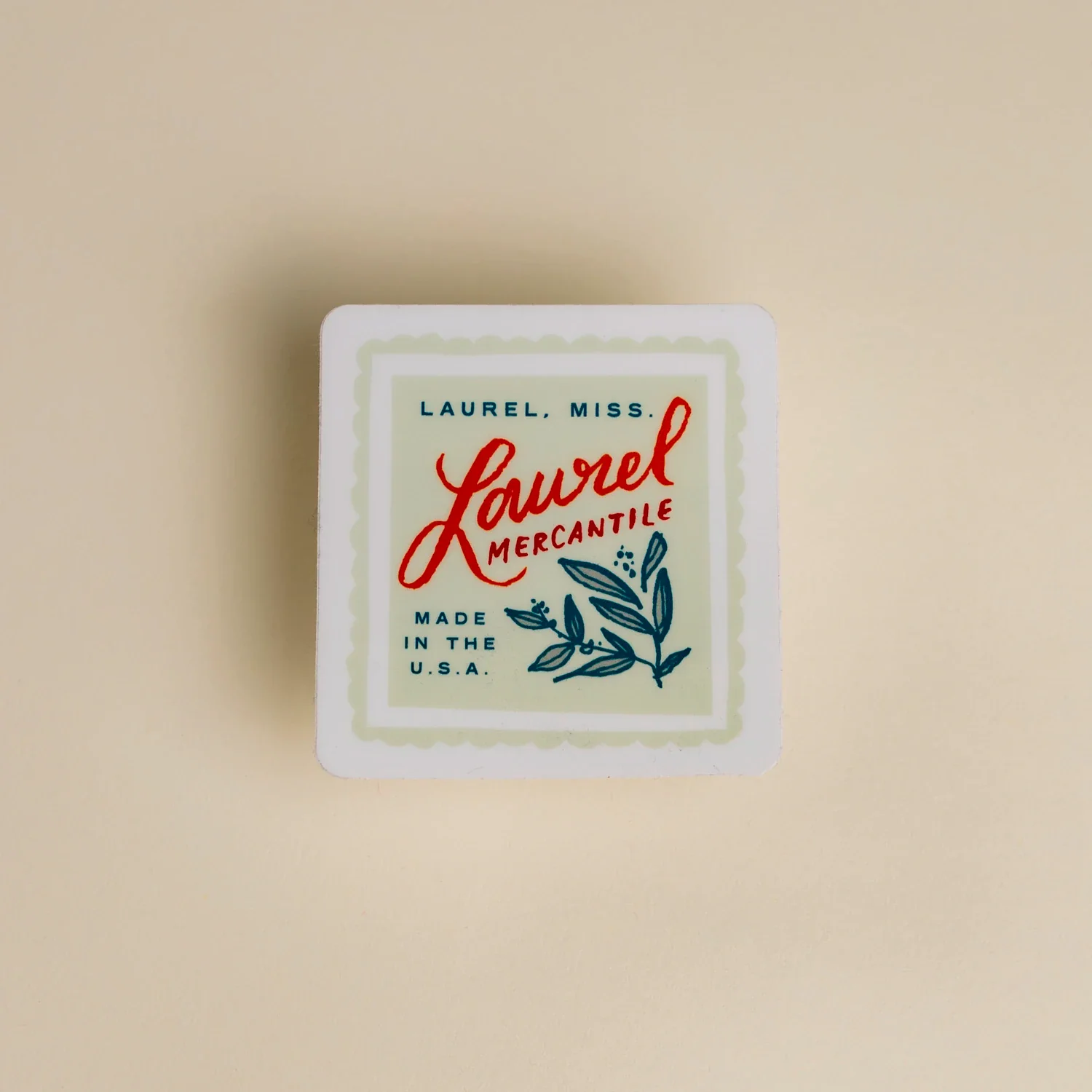 Laurel Stamp Die Cut Decal