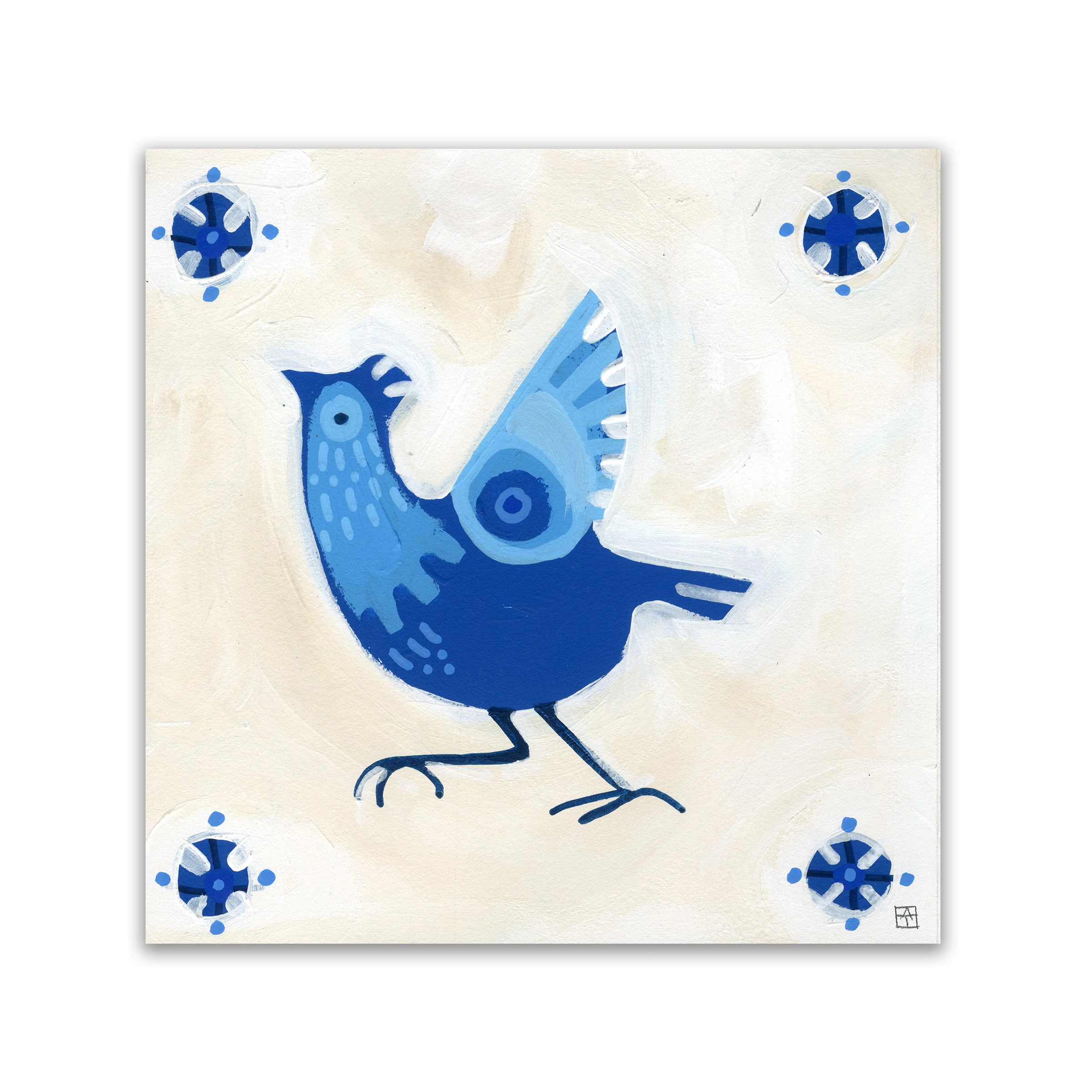 Adam Trest Azul | Hen Run Tile Print