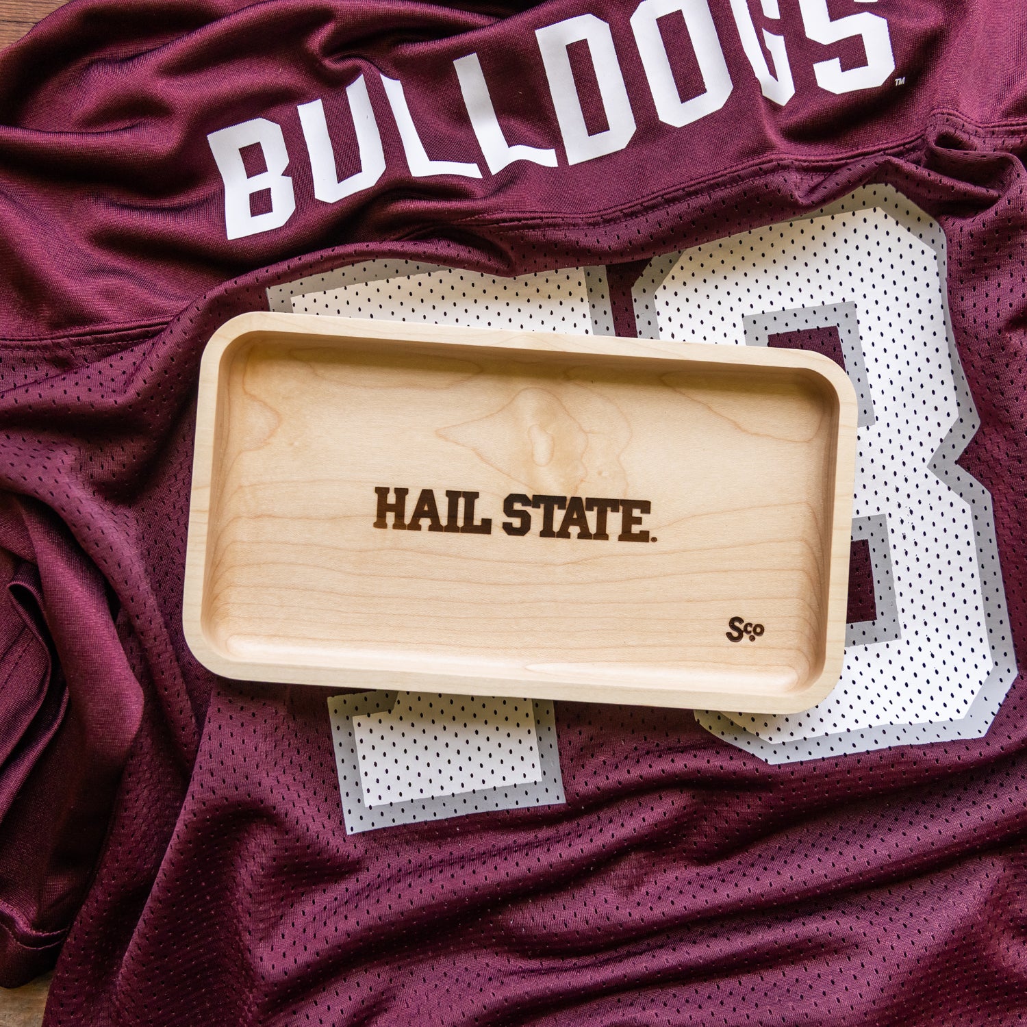 Maple Mississippi State Wooden Valet