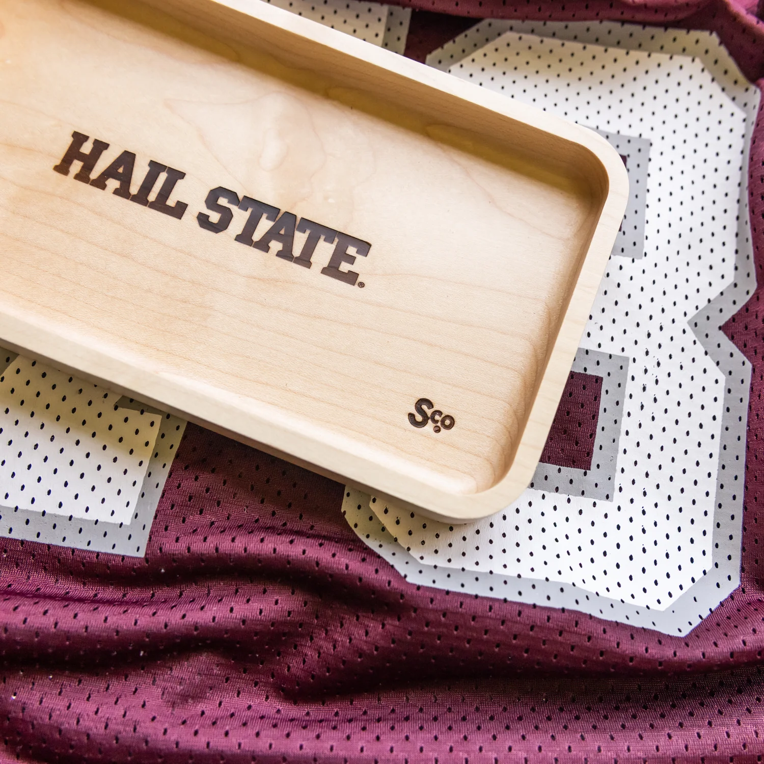 Maple Mississippi State Wooden Valet
