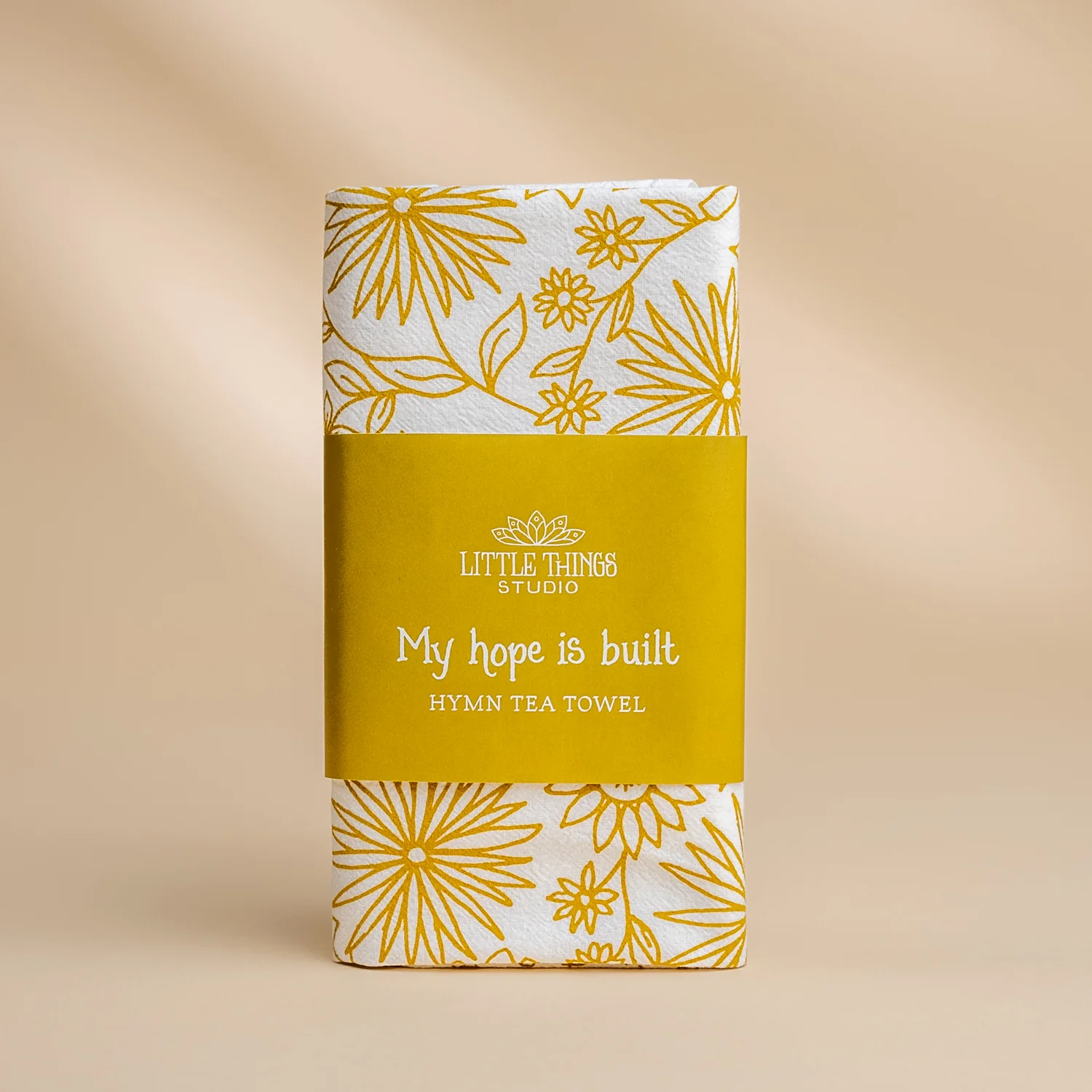My Hope is Built Hymn Tea Towel