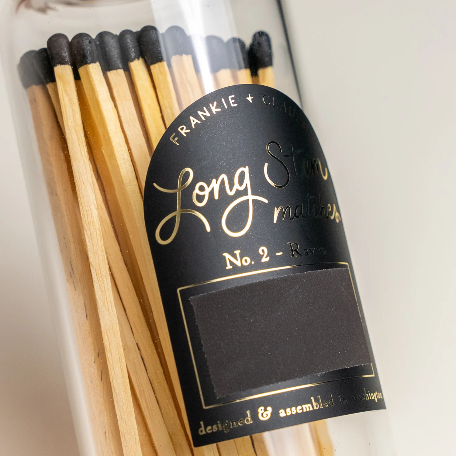 Raven Long Stem Matches Jar