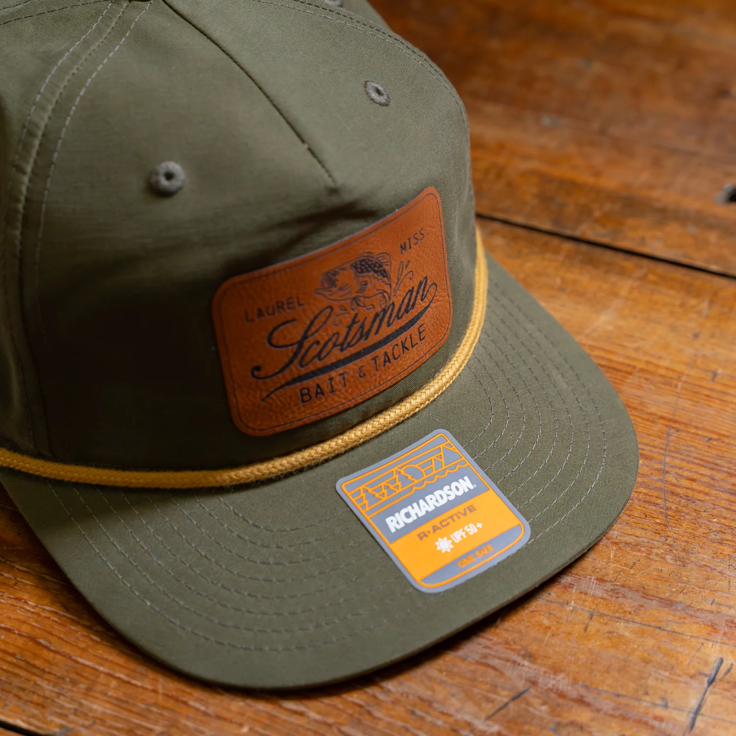 SCo. Bait & Tackle Leather Patch Cap