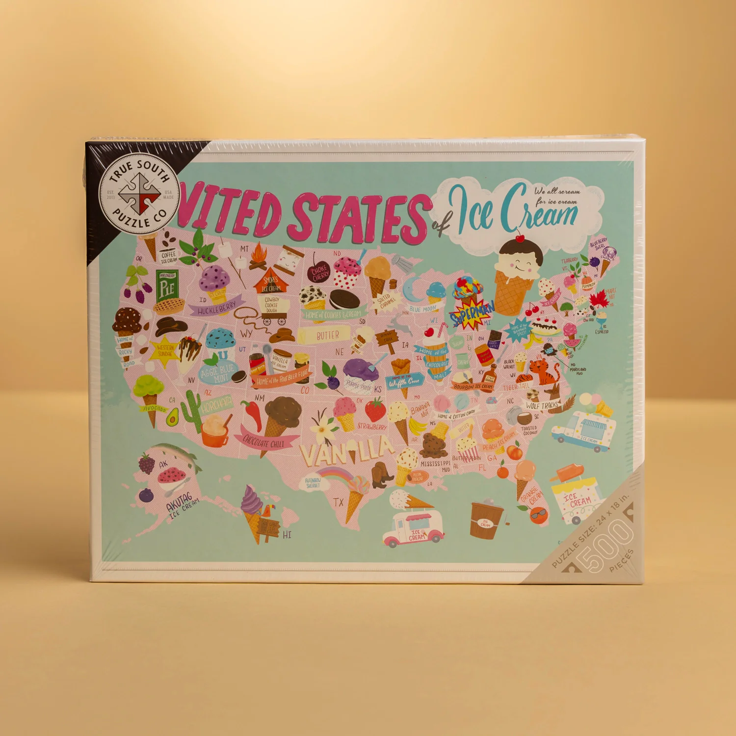 True South United States of Ice Cream Puzzle
