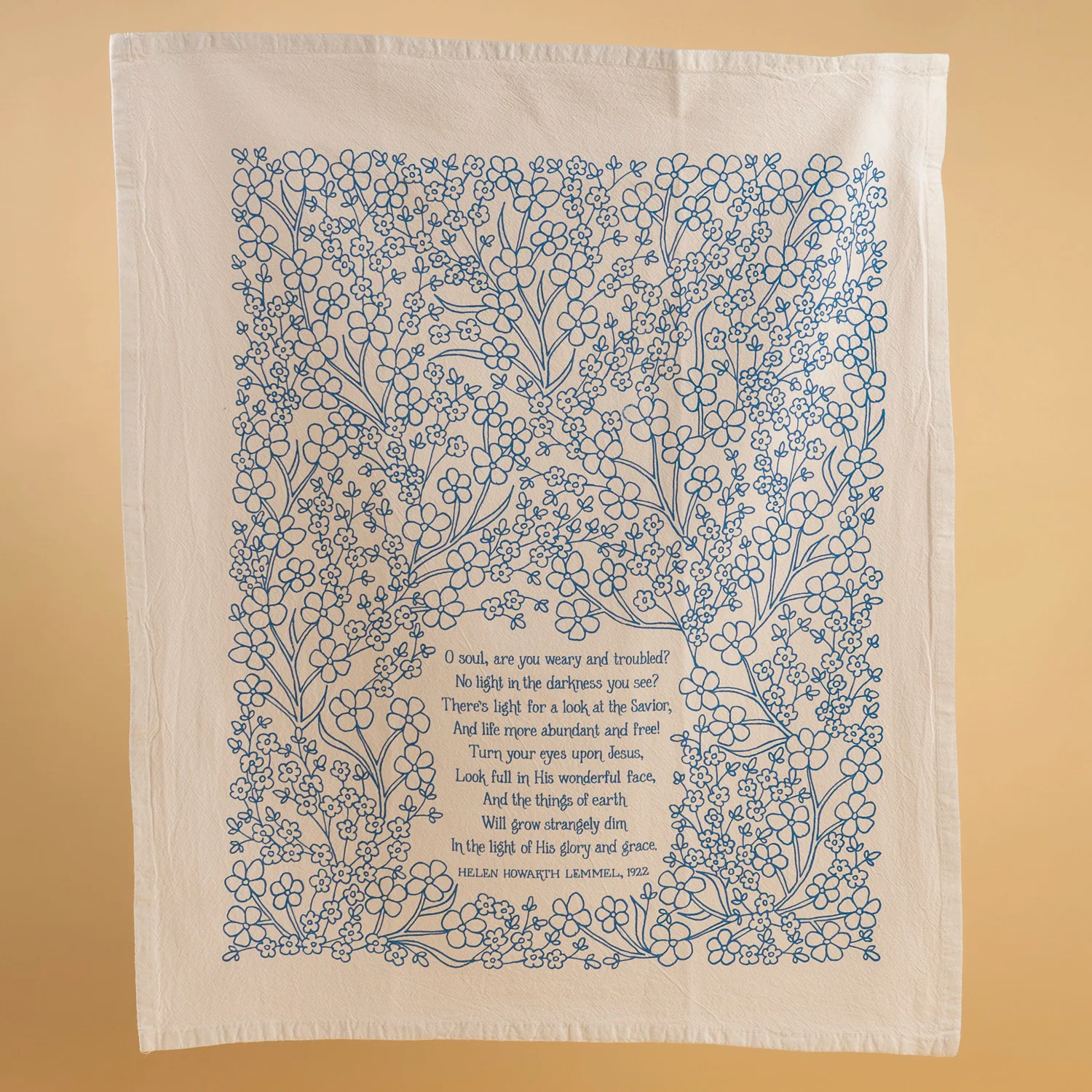 Turn Your Eyes Upon Jesus Hymn Tea Towel