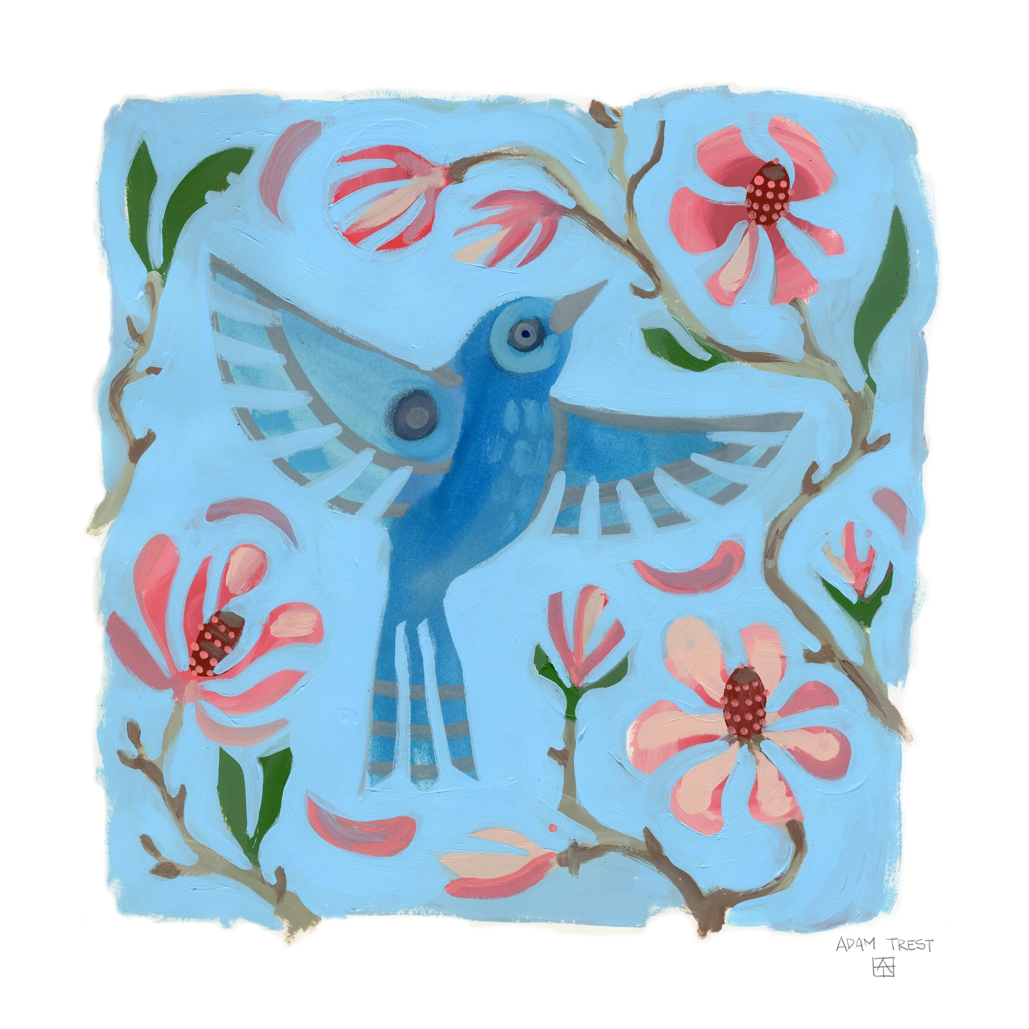 Adam Trest Songbird Symphony | Japanese Magnolia Bunting Print
