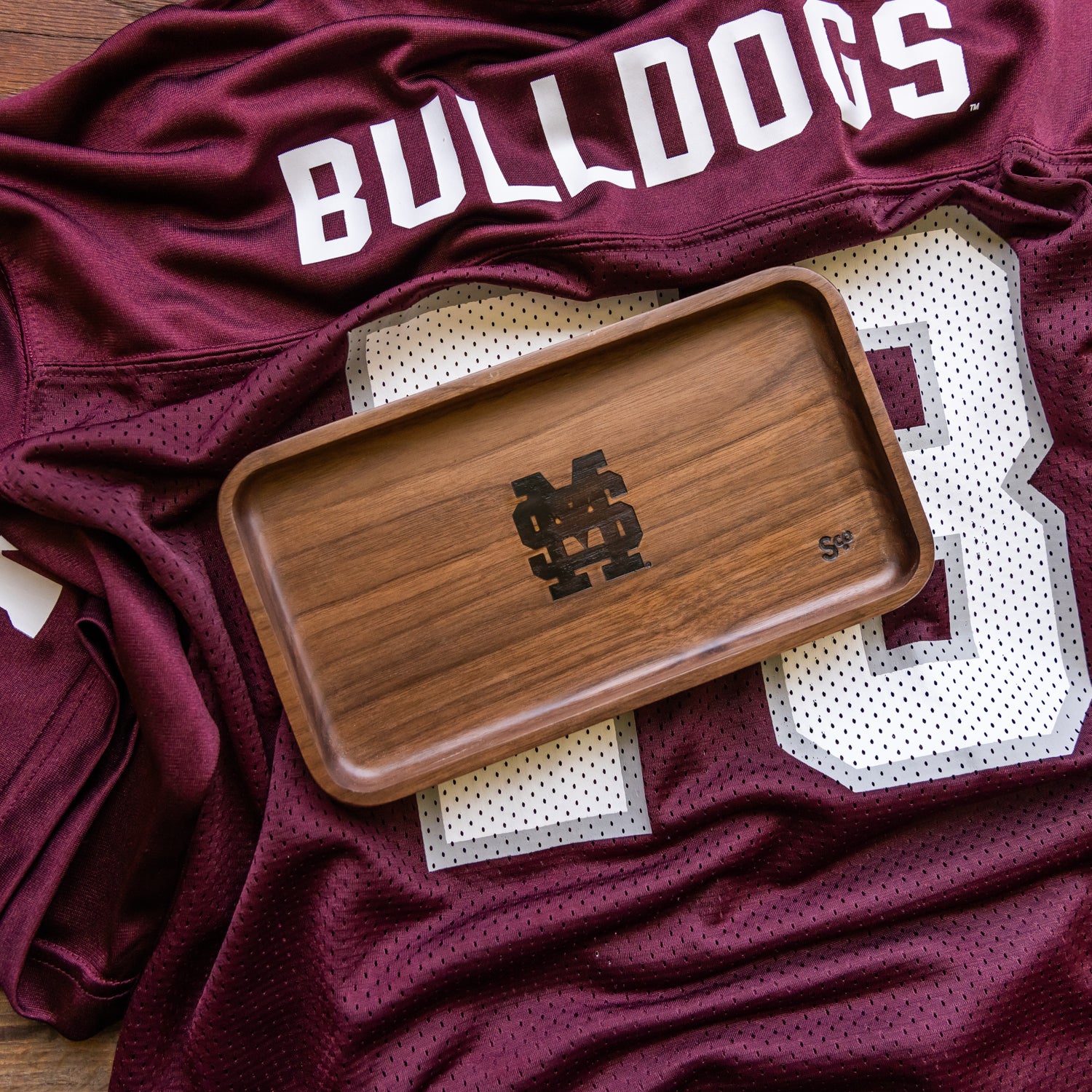 Walnut Mississippi State Wooden Valet