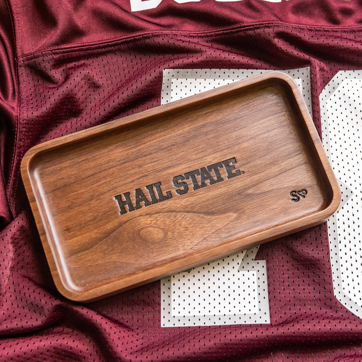 Walnut Mississippi State Wooden Valet