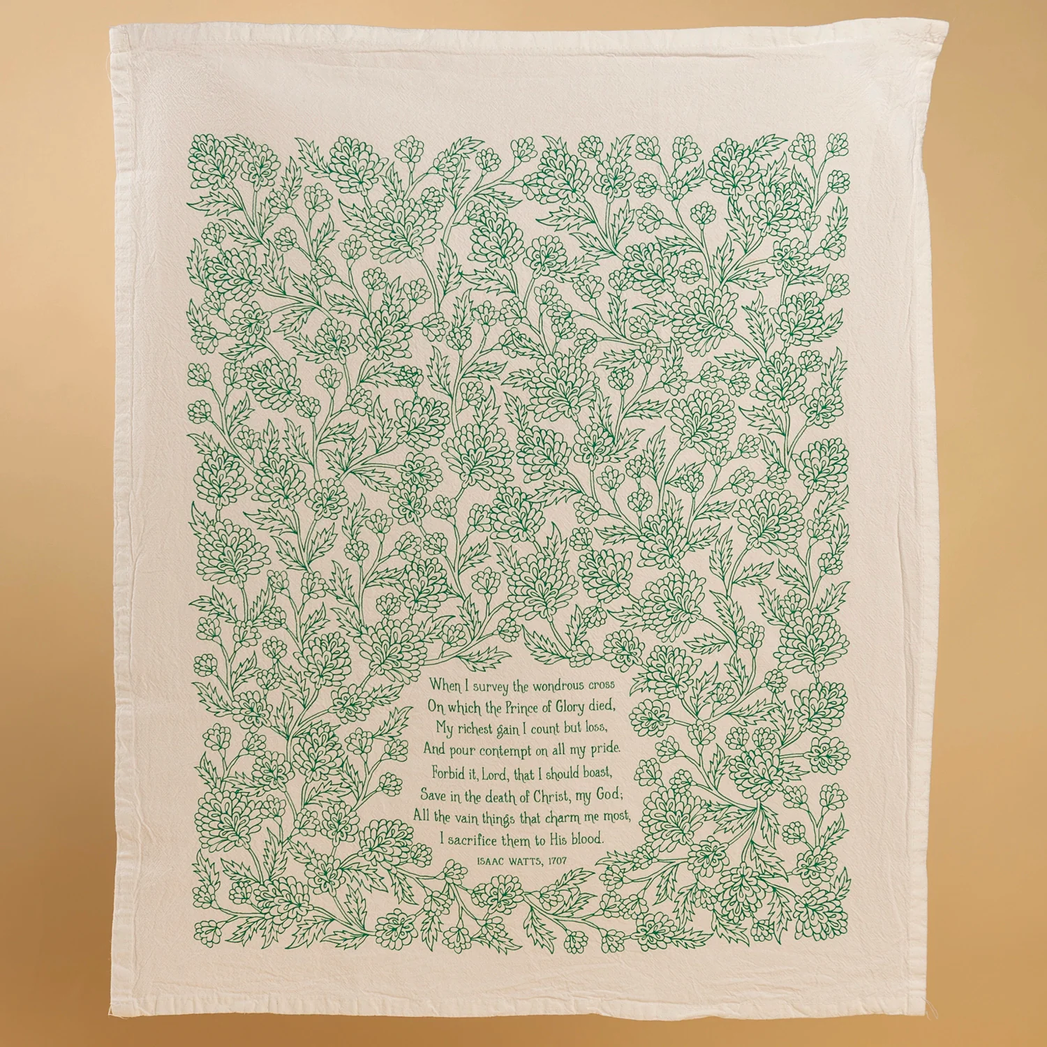 When I Survey the Wondrous Cross Hymn Tea Towel