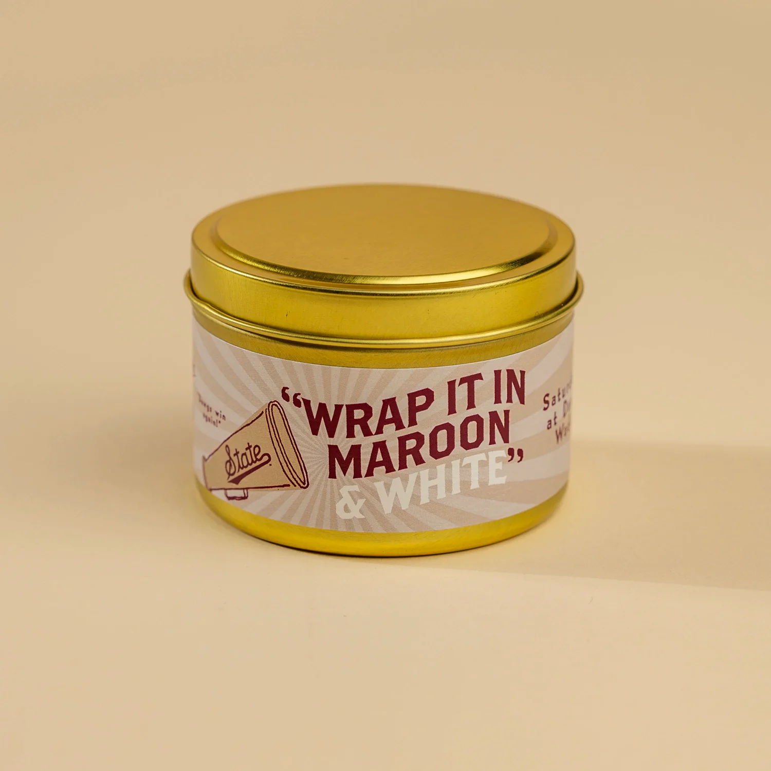Wrap it in Maroon & White 5 oz. Candle