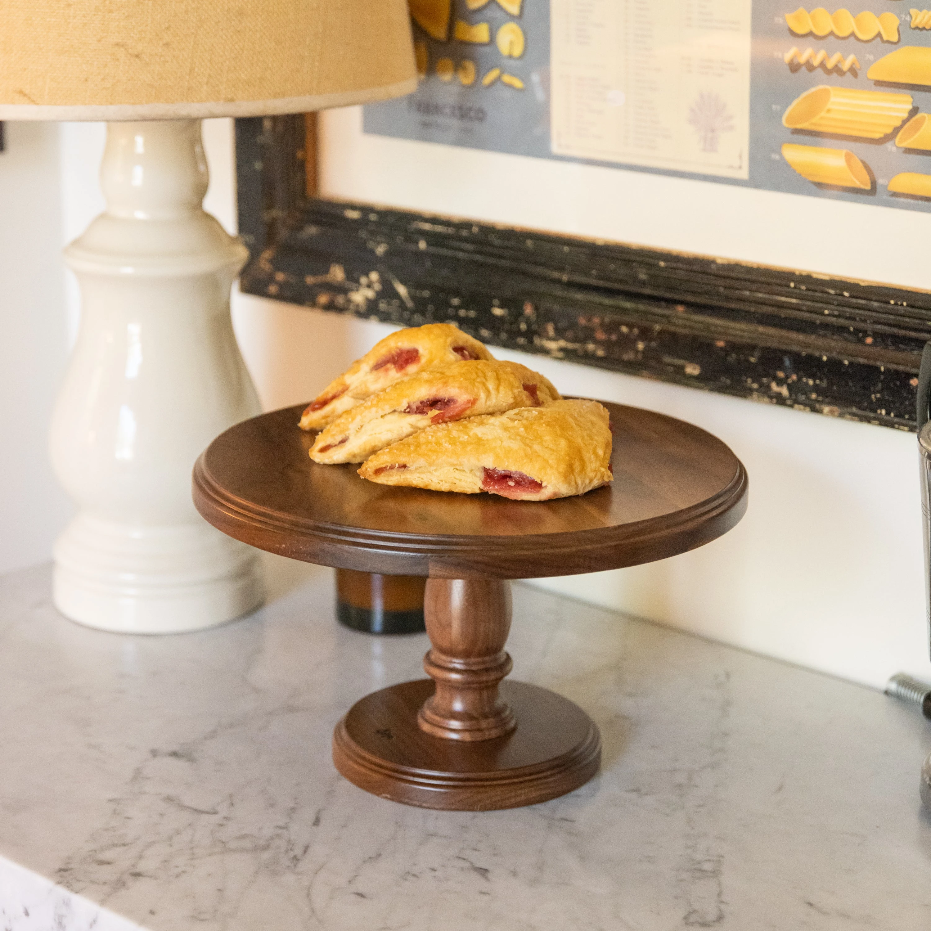 Walnut Cake Stand