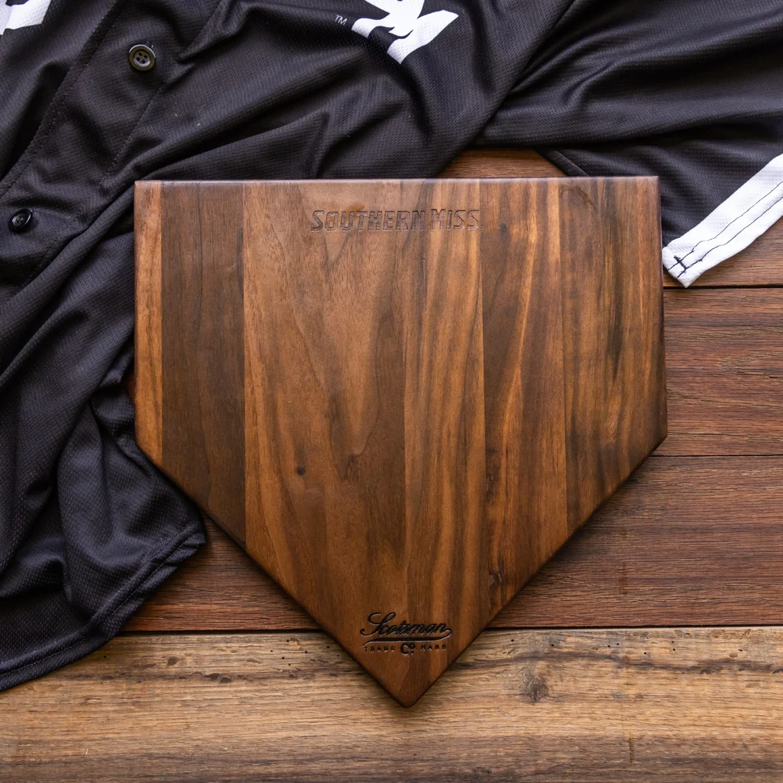 Walnut Southern Miss Home Plate Serving Board