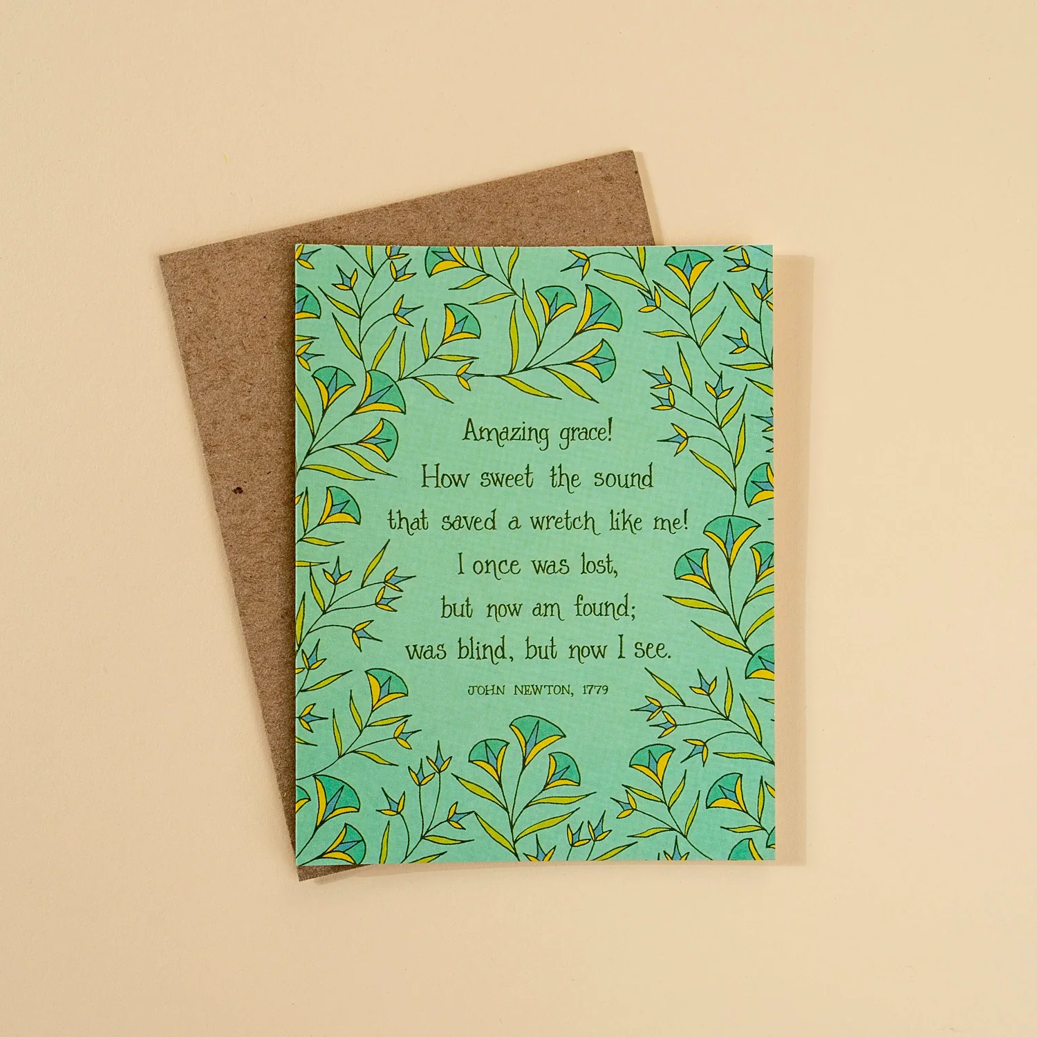 Amazing Grace Hymn Greeting Card