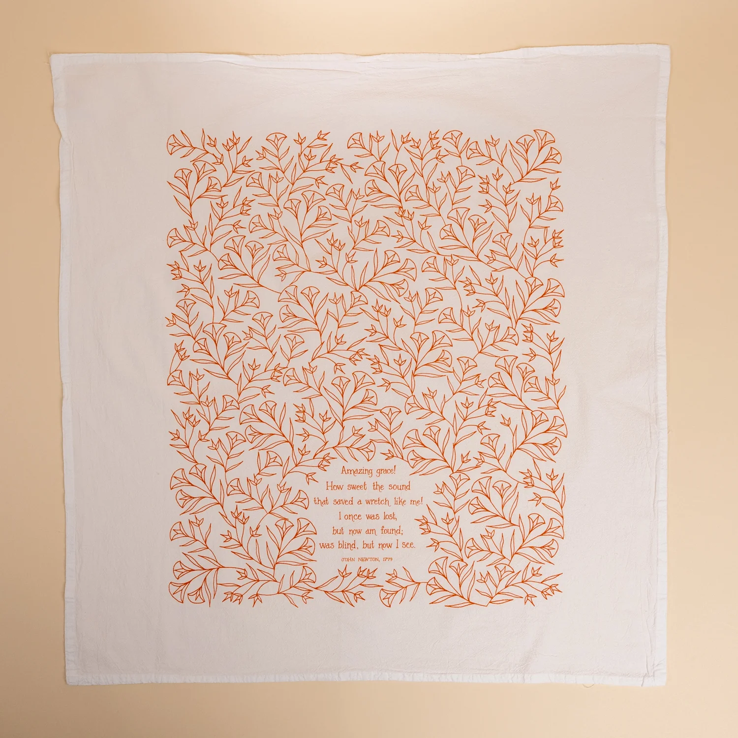 Amazing Grace Hymn Tea Towel