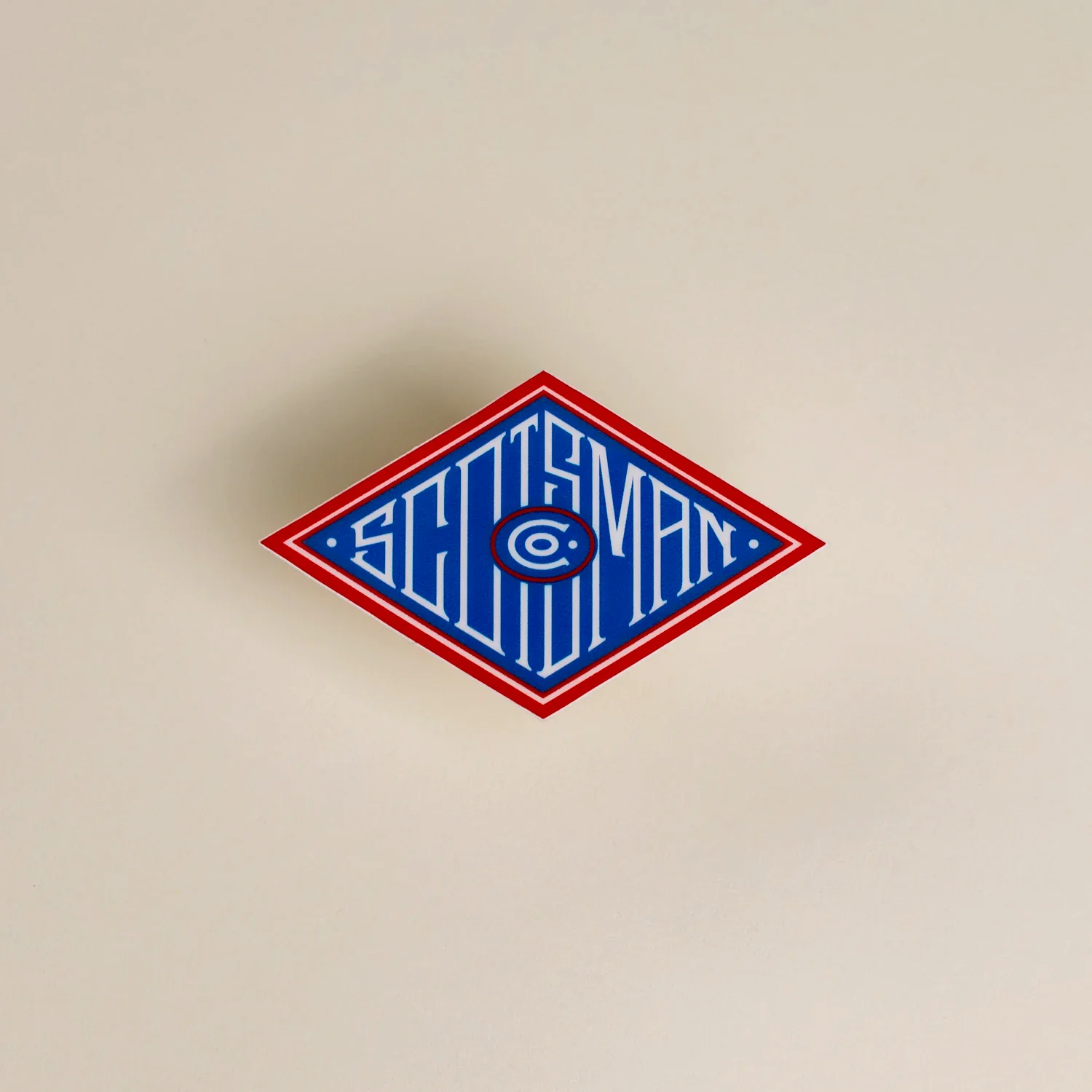 Blue Scotsman Diamond Die Cut Decal